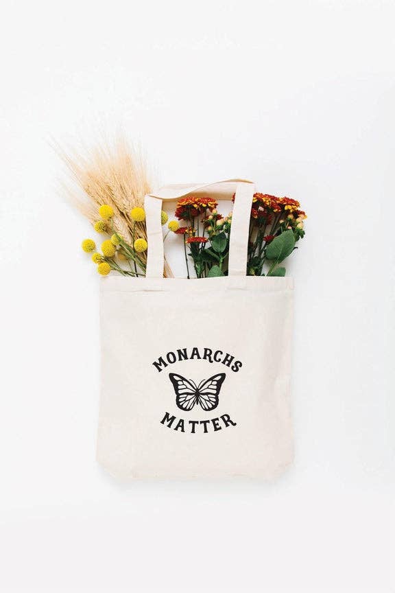 Monarchs Matter Butterfly Eco Friendly Canvas Tote Bag | Summer Gift | Reusable Bag