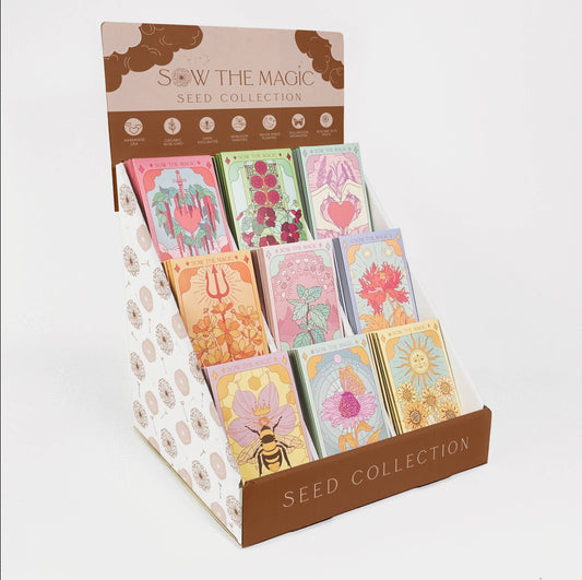 9 SKU Empty Seed Display Cardboard Stand