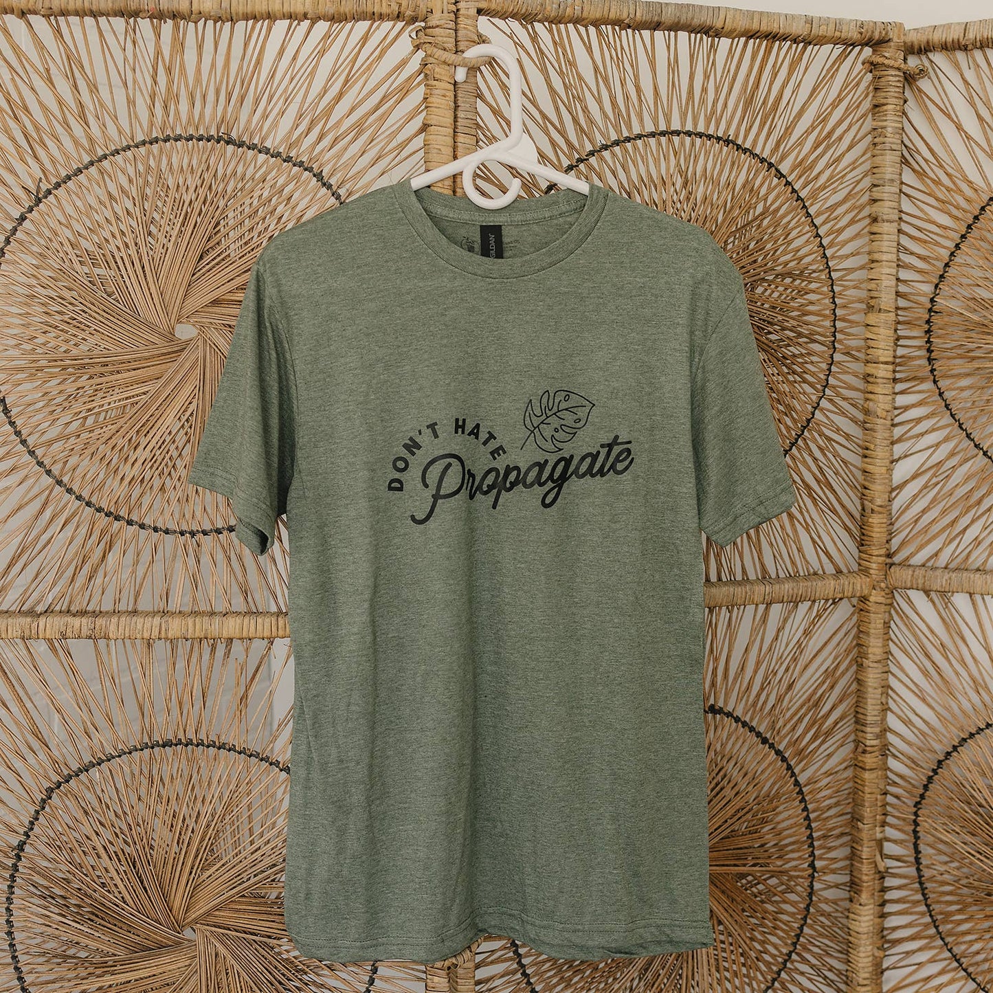 "Don't Hate, Propagate" Plant Themed Graphic T-Shirt