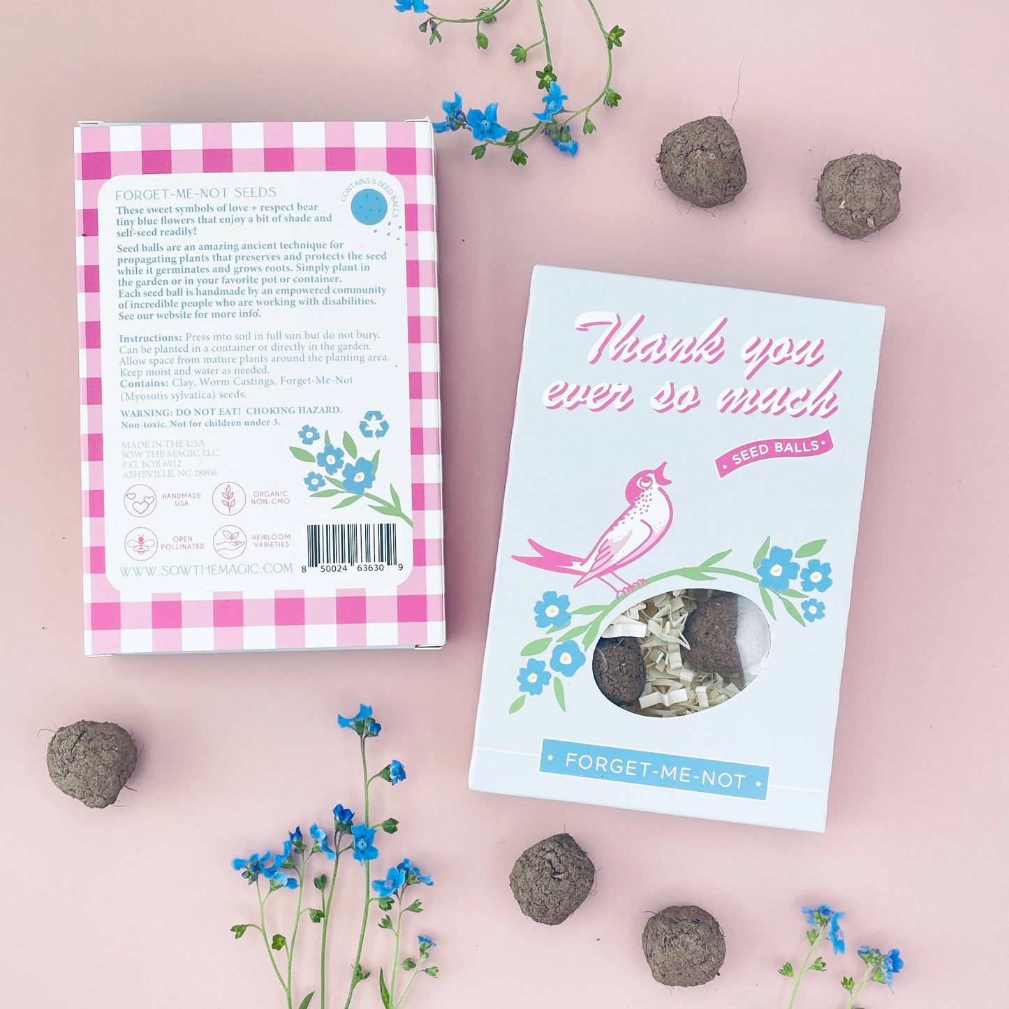 Thank You So Much Forget-Me-Not Garden Seed Ball Gift Box