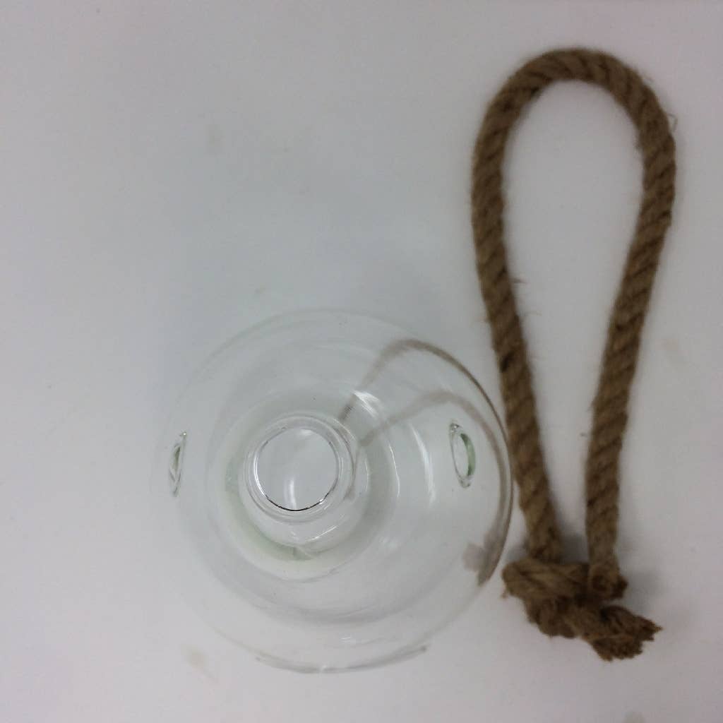 Rope Hanging Glass Drop Vase M