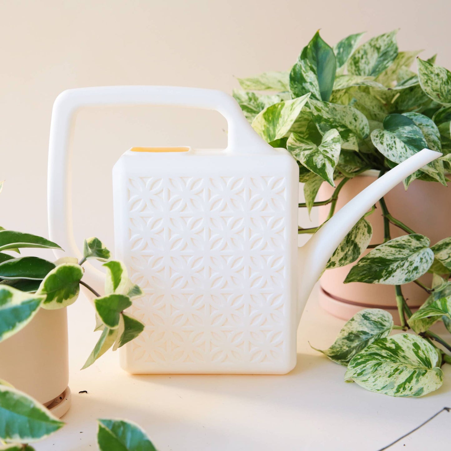 Breeze Block Watering Can - Ivory