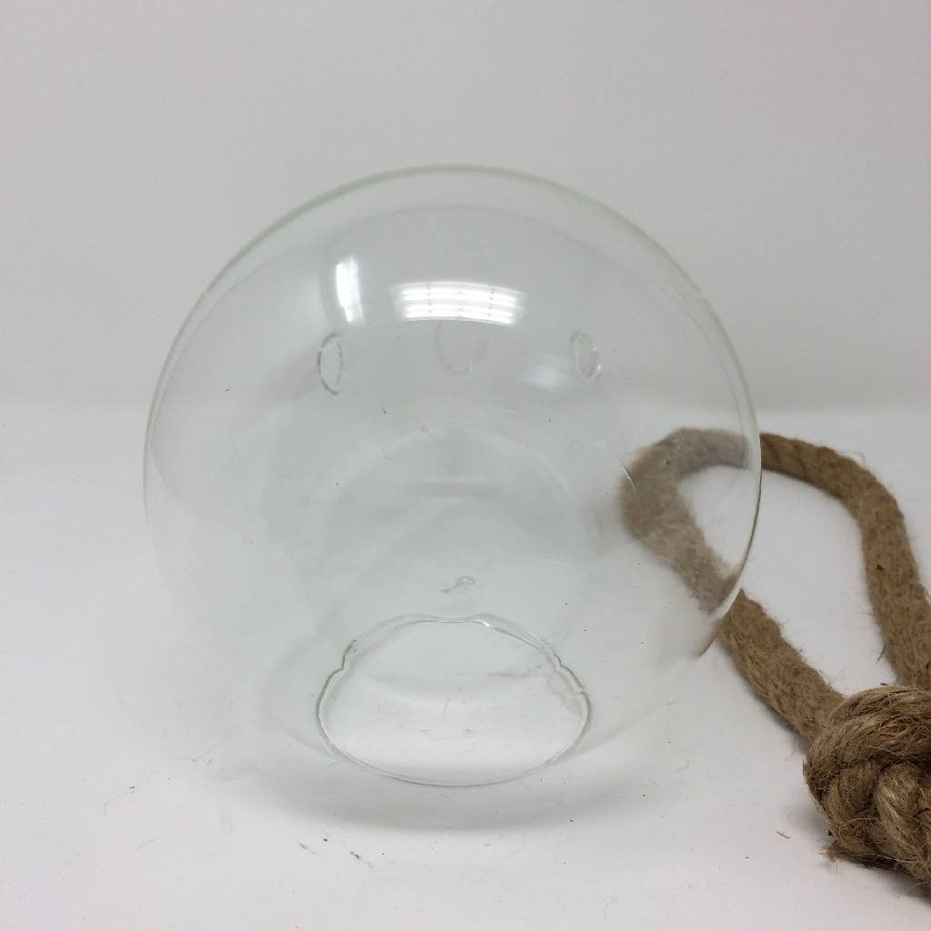 Rope Hanging Glass Drop Vase M