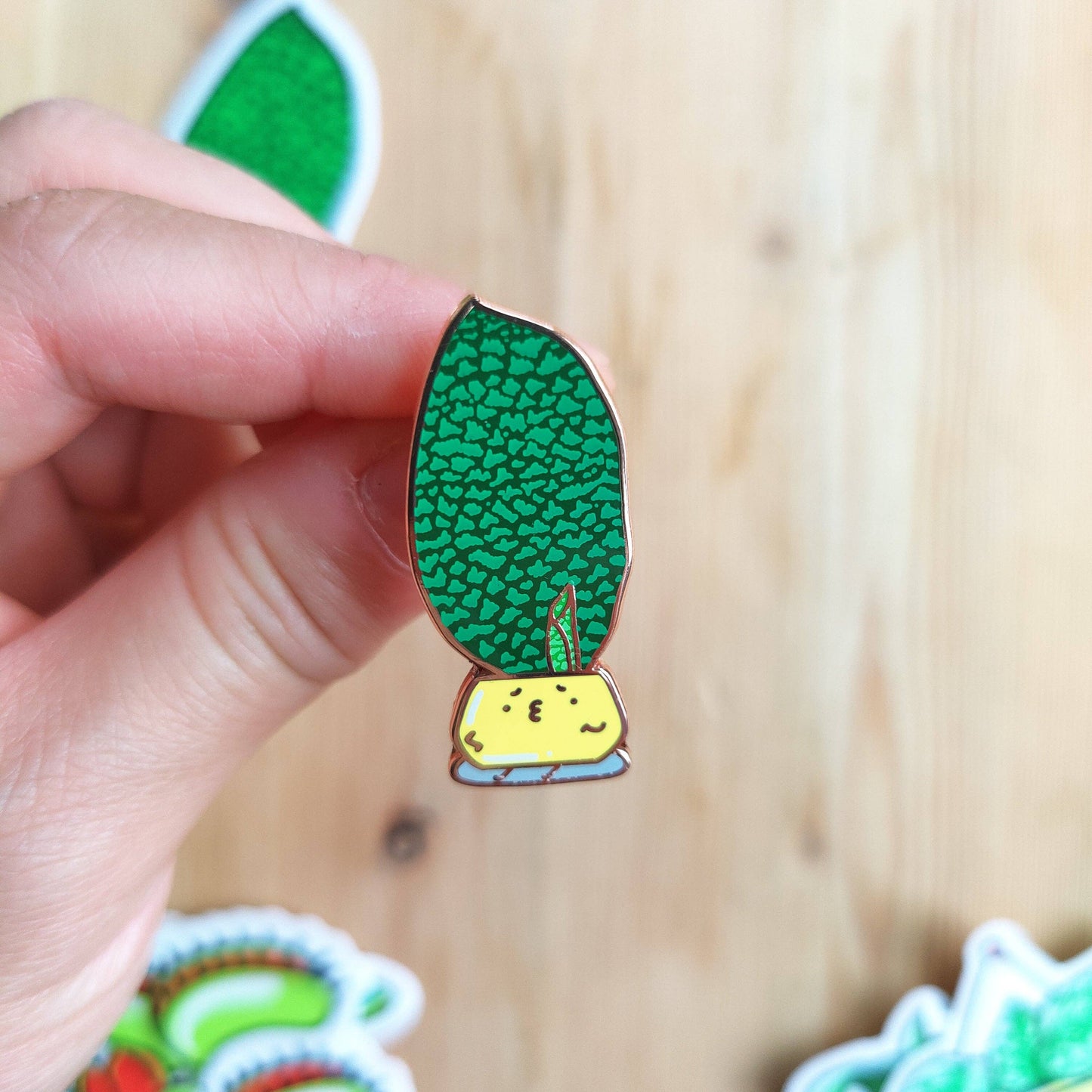 Whale Fin (Dracaena Masoniana) Enamel Pin