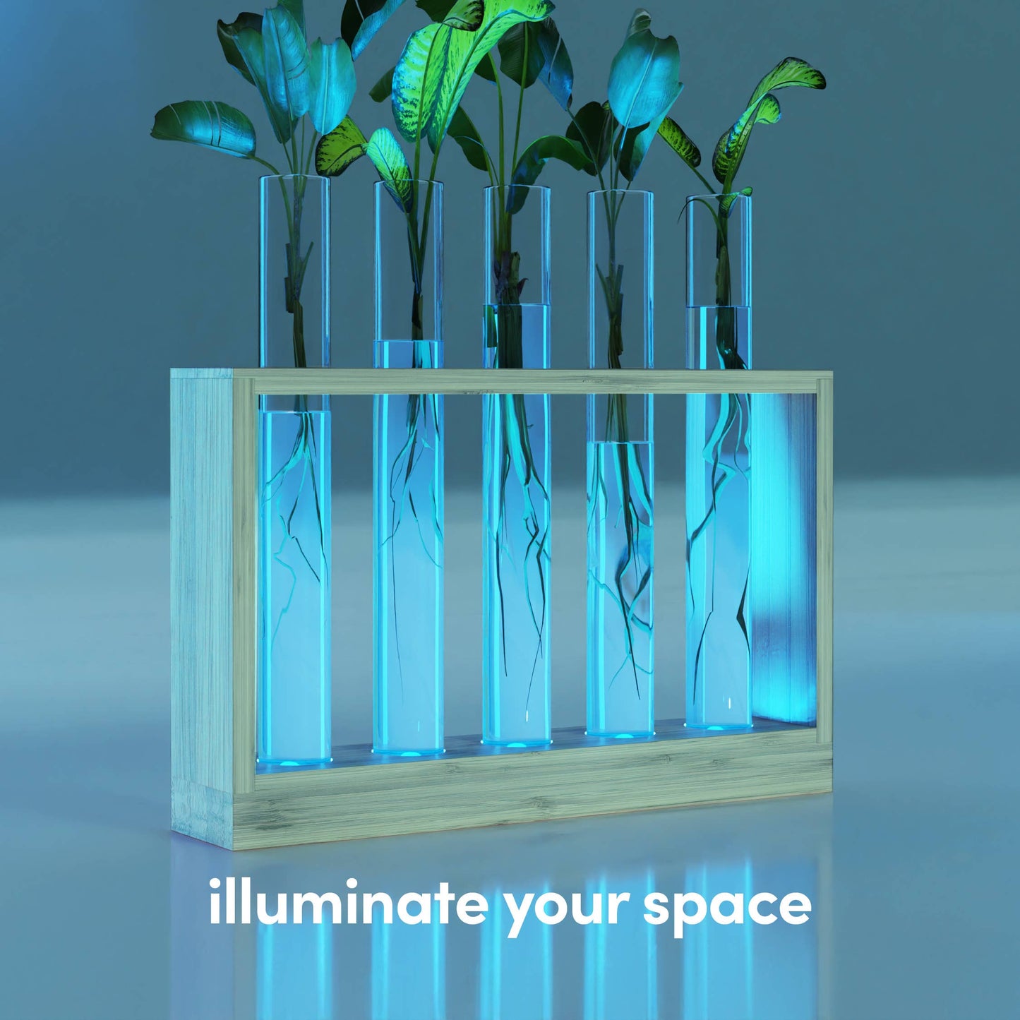 Light Up Bamboo Vial Air Planter