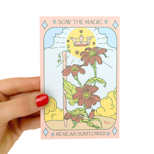 Mexican Sunflower Tarot Garden + Gift Seed Packet