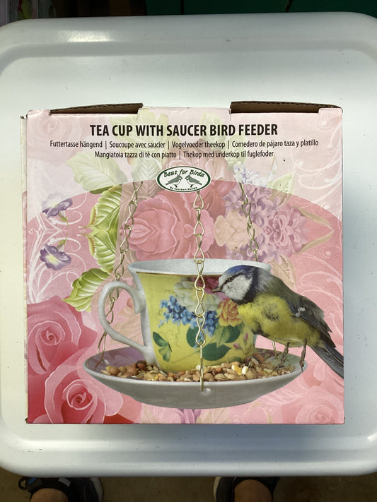 Tea Cup with Saucer Bird Feeder