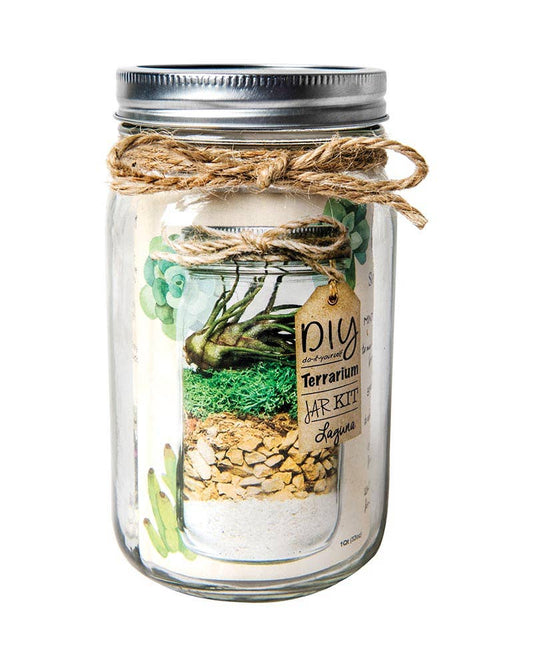 Terrarium Kit DIY Jar, Laguna, 32oz Mason Jar