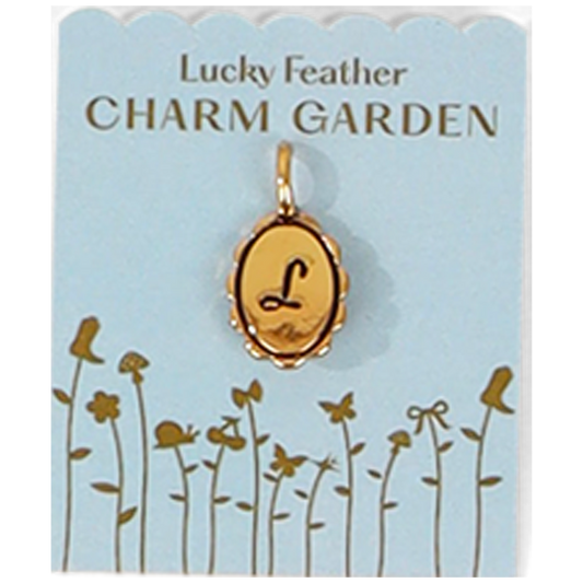 Charm Garden - Scalloped Initial Charm - Gold - L