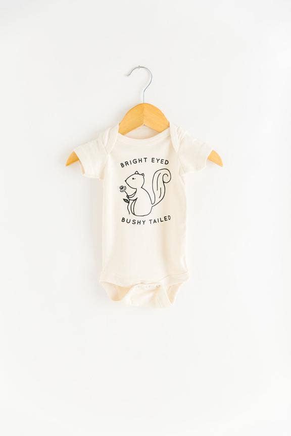 Bright Eyed Bushy Tailed Baby Bodysuit Onesie Baby Clothing | Easter Gift