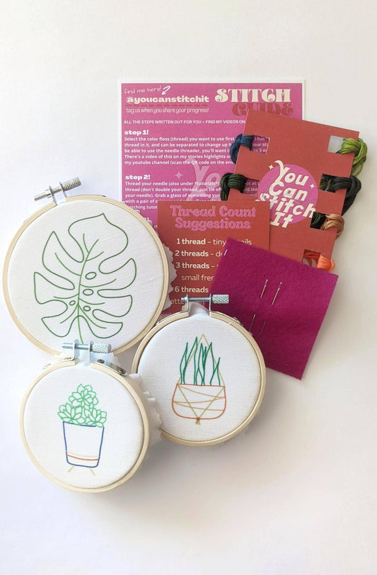 Plant Trio Embroidery Kit