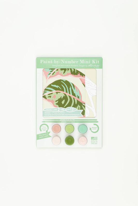 Rubber Plant Leaves MINI Paint-by-Number Kit