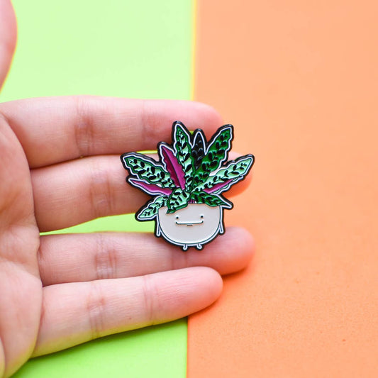 Calathea Rattlesnake Plant Enamel Pin