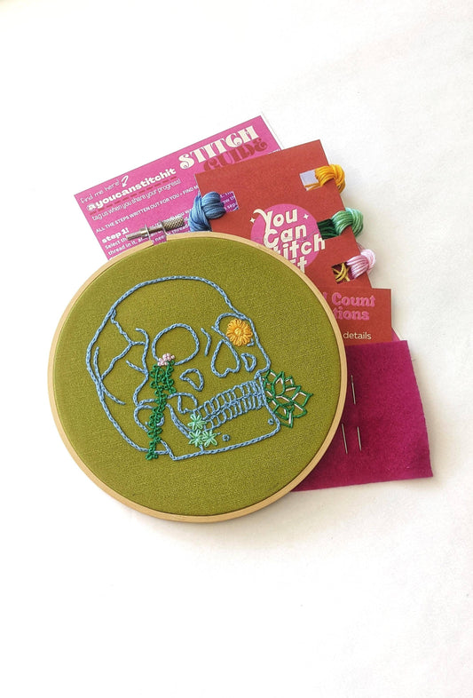 Skull Embroidery Kit