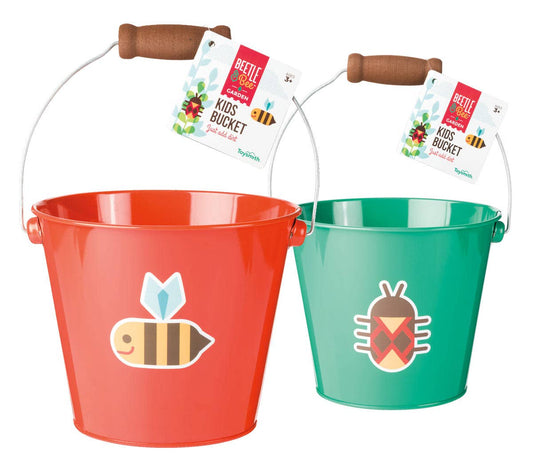 Beetle & Bee Kids Bucket, Garden, Beach, Assorted Colors