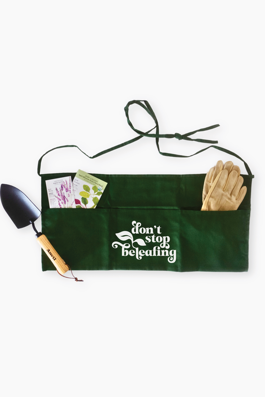 Don't Stop Beleafing Garden Apron | Spring 2024 | Gardener Gift