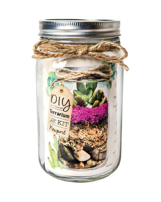 Terrarium Kit DIY Jar, Newport, 32oz Mason Jar