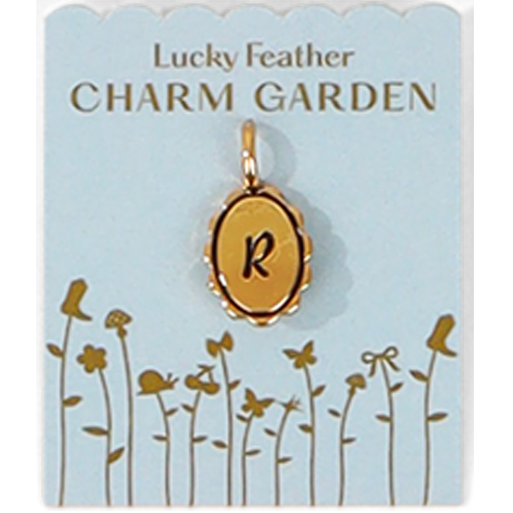 Charm Garden - Scalloped Initial Charm - Gold - R