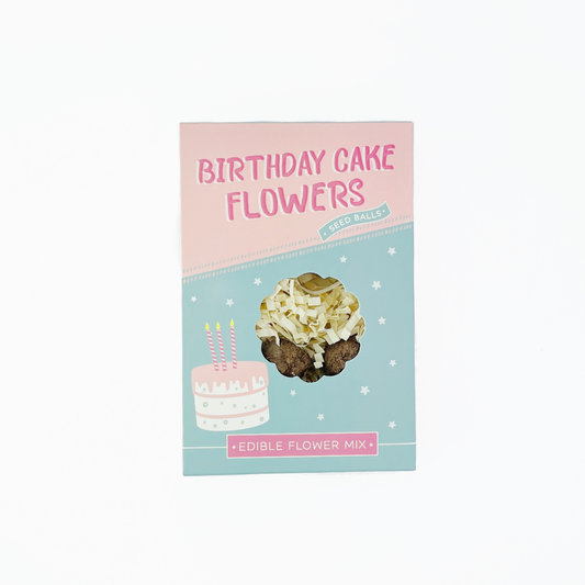 Birthday Cake Edible Flowers Garden Seed Ball Gift Box