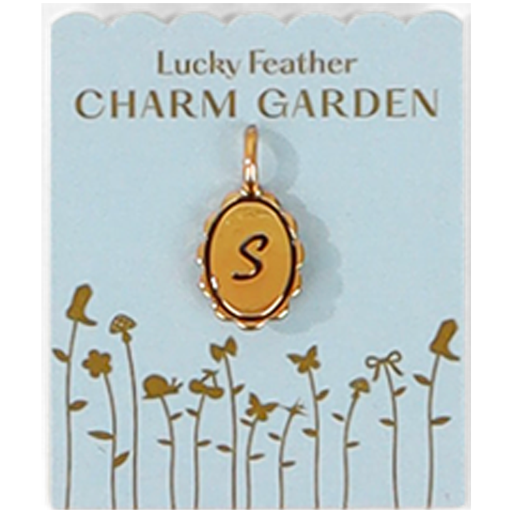 Charm Garden - Scalloped Initial Charm - Gold - S